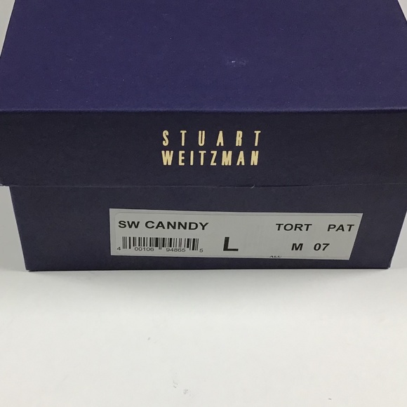 Stuart Weitzman Canndy Tortoise Patent Mule 7M - Picture 3 of 9